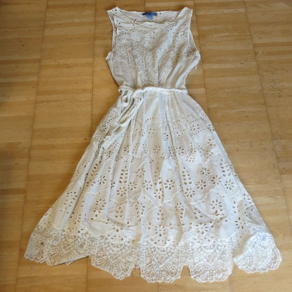 LIL lace midi summer dress bohemian S 4/6 - Picture 1 of 6